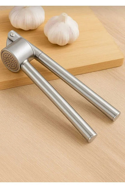 Stainless Steel Garlic Press Crush Without Peeling Removable Chamber